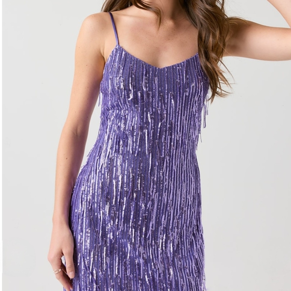 Dollie Sequin Shift Mini Dress